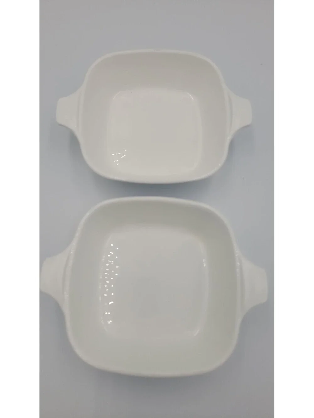 Vintage Corning Ware P-41 Petite Pan Set of 2 White Blue Floral Casserole Dishes